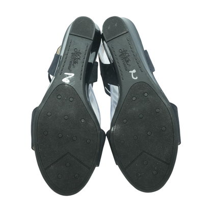 Navy Wedged Sandals