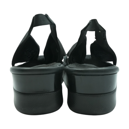 Black Wedged Sandals