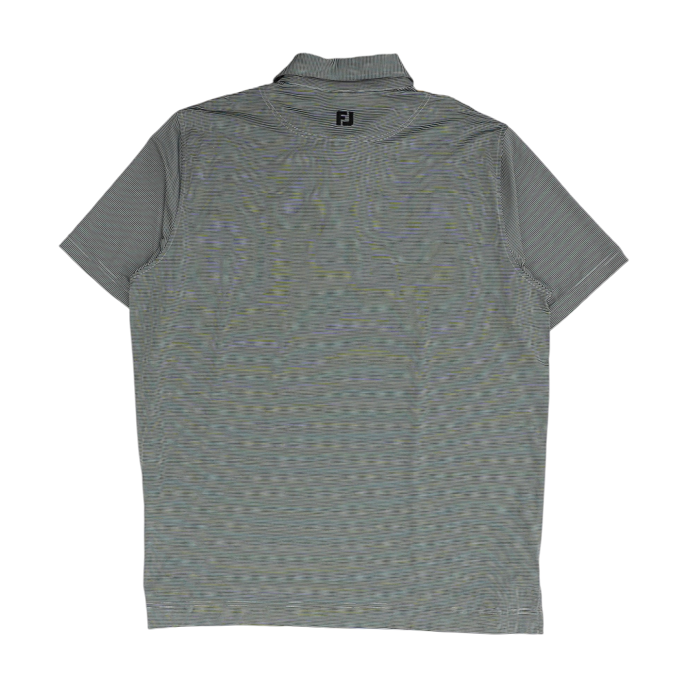 Gray Striped Short Sleeve Polo