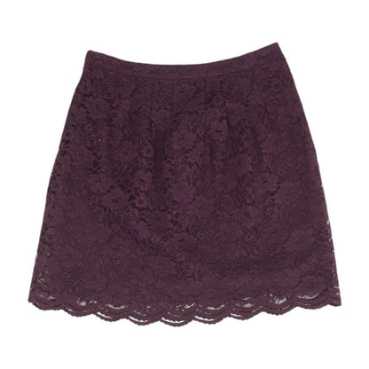 Purple Solid Mini Skirt