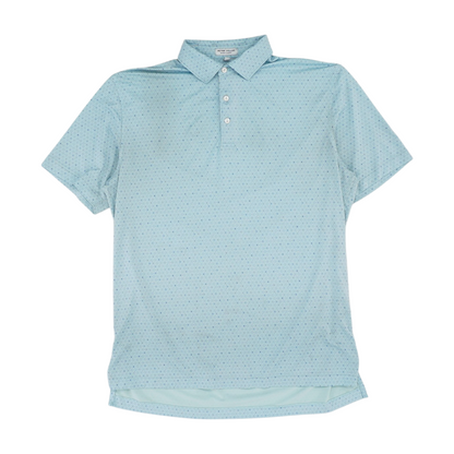 Blue Polka Dot Short Sleeve Polo