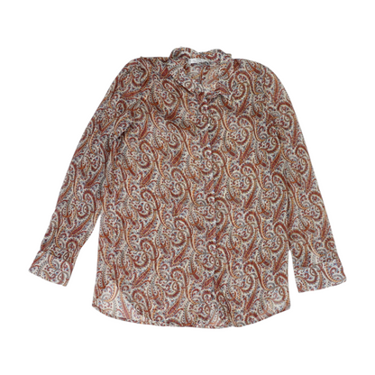 Beige Paisley Button Down