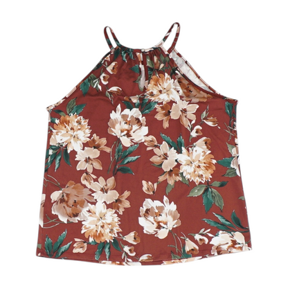Red Floral Blouse