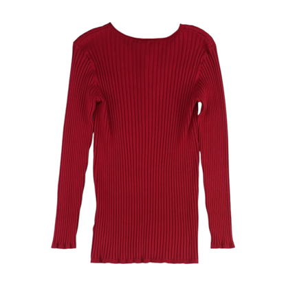 Red Plus Pullover Sweater