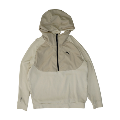 Khaki Color Block 1/4 Zip Pullover