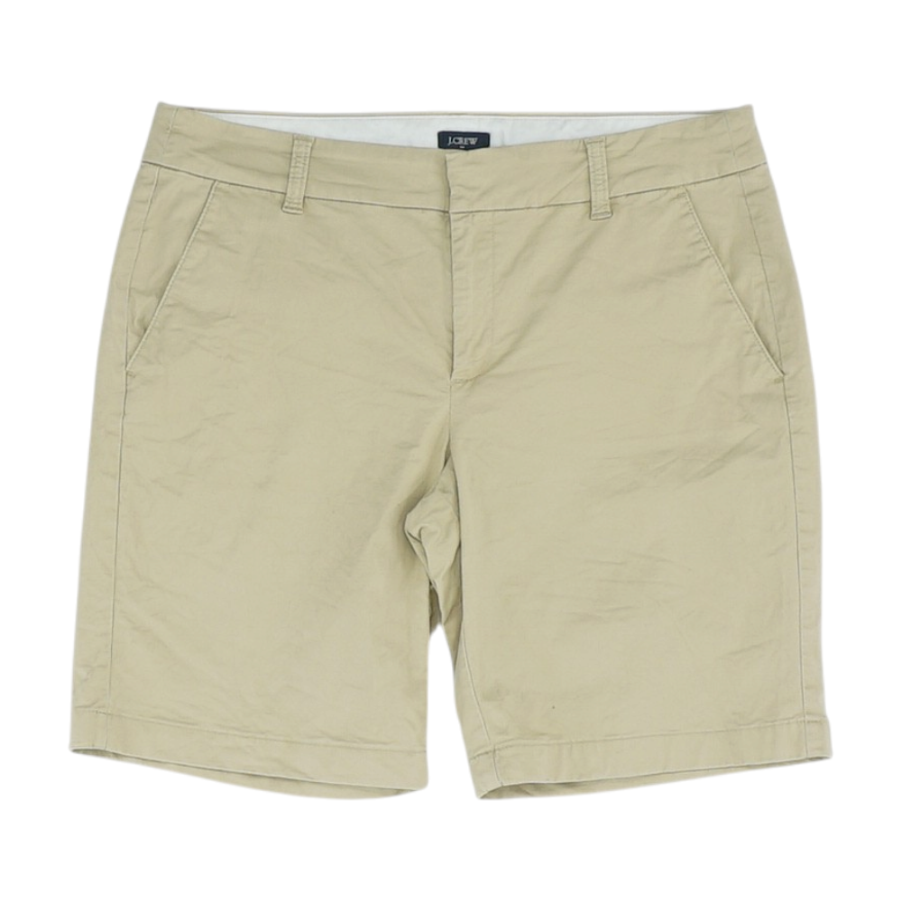Beige Solid Chino / Khaki Shorts