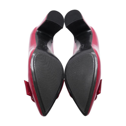 Red Block Heels