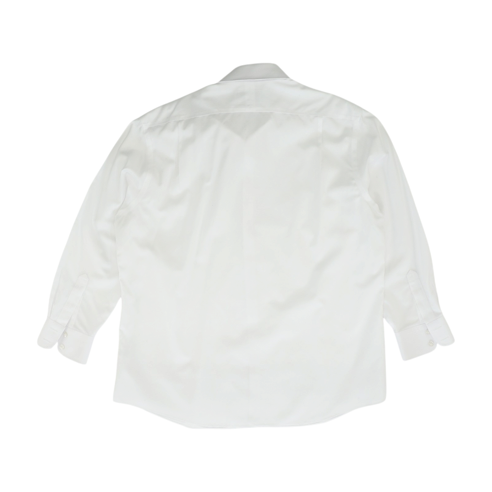 White Solid Long Sleeve Button Down