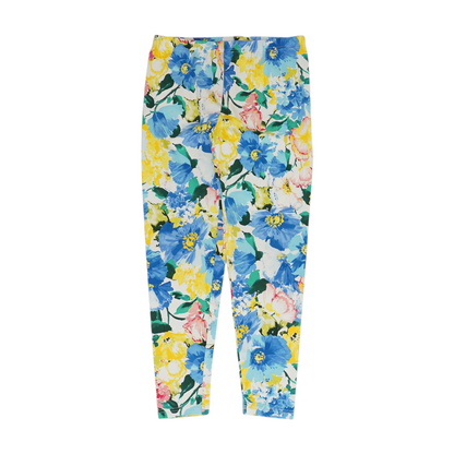 White Floral Fashion Leggings