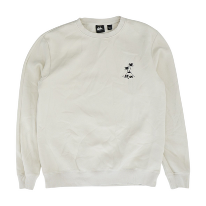 Cream Solid Sweatshirt Pullover