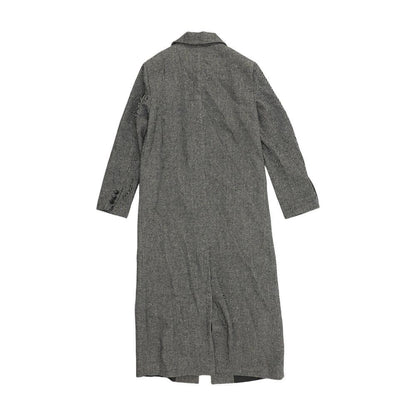Black Herringbone Topcoat