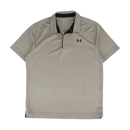 Khaki Solid Short Sleeve Polo