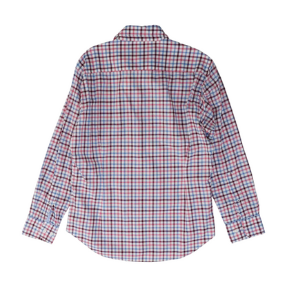 Multi Short Plaid Long Sleeve Button Down