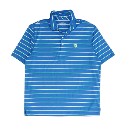 Vineyard Vines Blue Striped Short Sleeve Polo – Image 1