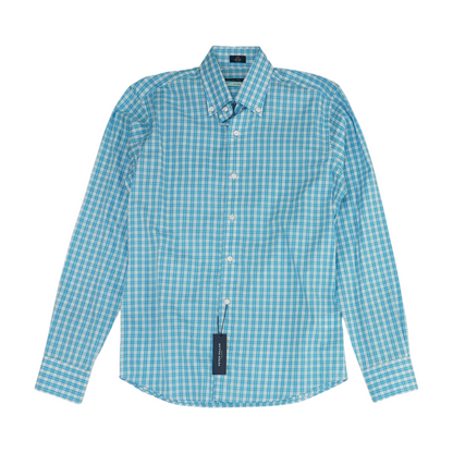 Blue Check Long Sleeve Button Down
