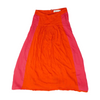Red Color Block Maxi Skirt