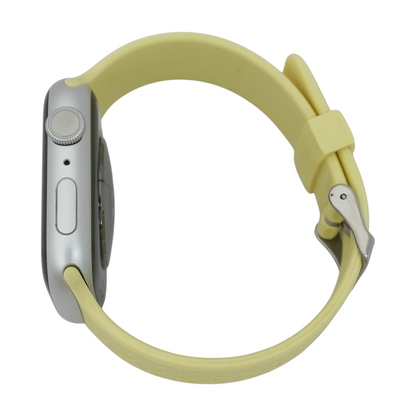45mm Series 9 Silver Smartwatch Yellow Band Small