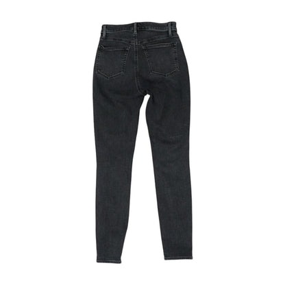 Black Solid Skinny Leg Jeans