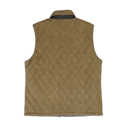 Brown Solid Casual Vest