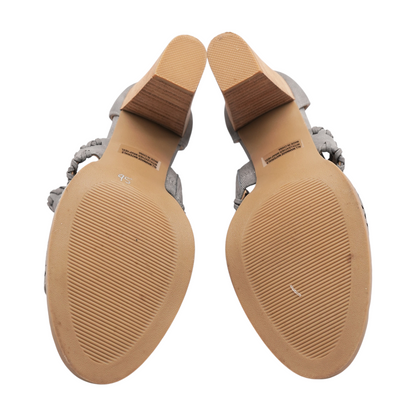 Gray Heeled Sandals