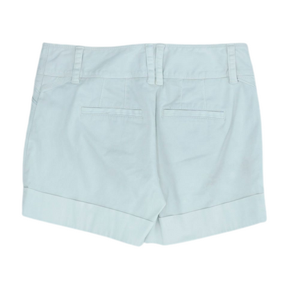 White Solid Chino Shorts