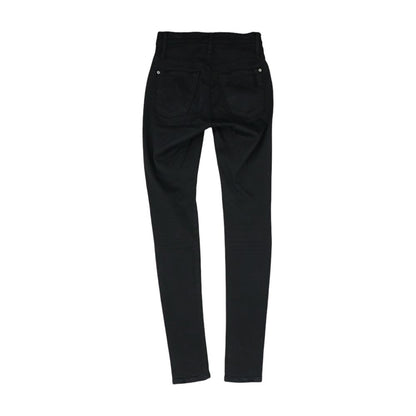 Black Solid Skinny Leg Jeans
