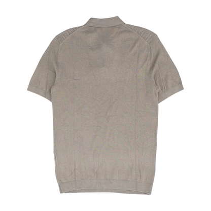 Brown Solid Short Sleeve Polo