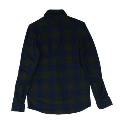 Blue Plaid Long Sleeve Button Down