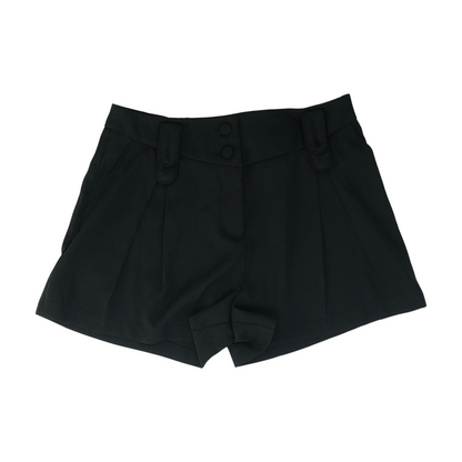 Black Solid Chino Shorts