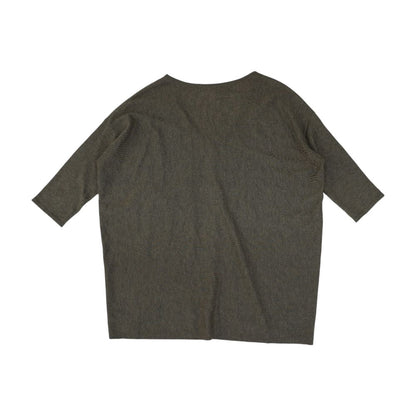Brown V Neck Knit Top