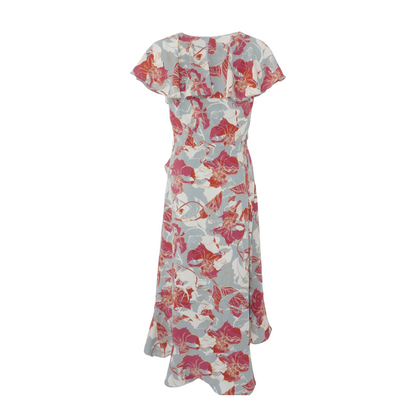 Blue Floral Midi Dress