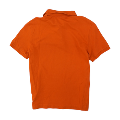Orange Solid Short Sleeve Polo