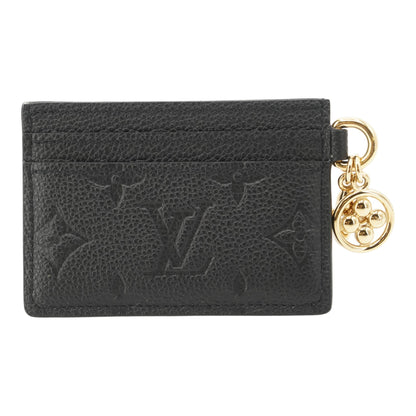 Black LV Charms Card Holder in Monogram Empreinte Leather