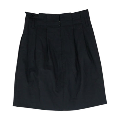 Black Solid Mini Skirt