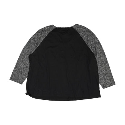Black Solid Long Sleeve Blouse