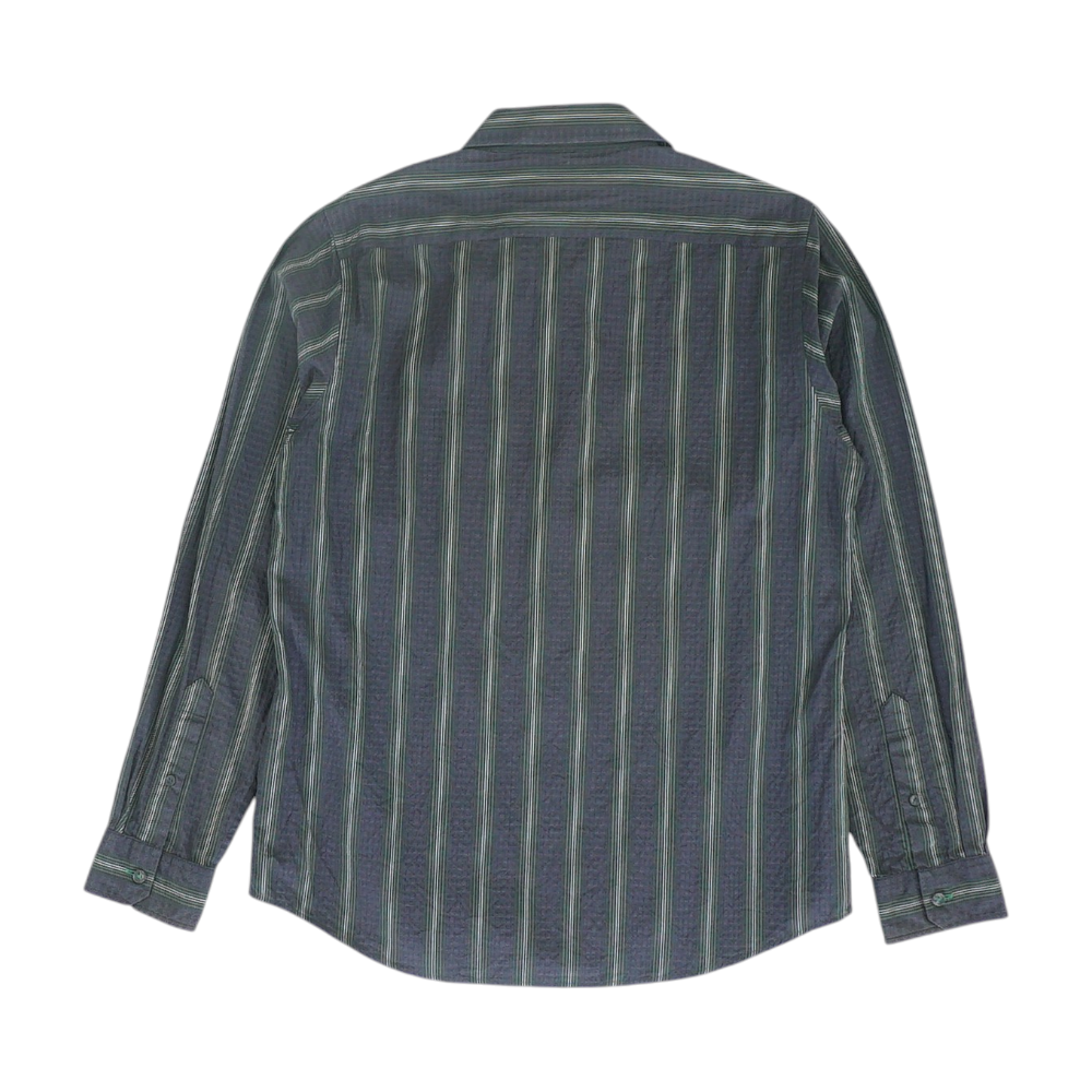Gray Striped Long Sleeve Button Down