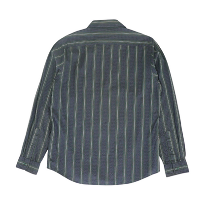 Gray Striped Long Sleeve Button Down