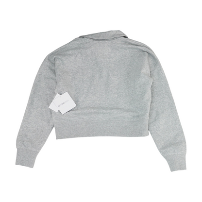 Gray Solid 1/4 Zip Pullover