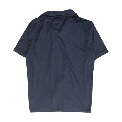 Navy Print Short Sleeve Polo