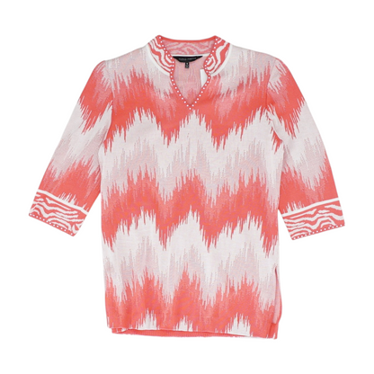 Red Abstract Blouse