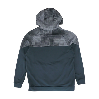 Black Color Block Hoodie Pullover