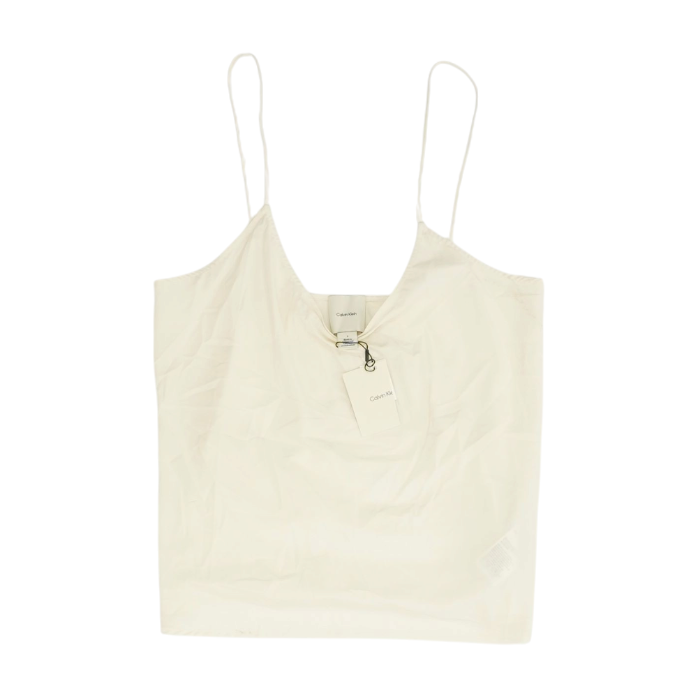 Calvin Klein Ivory Solid Pajama Top – Image 1