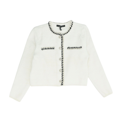 White Cardigan Sweater