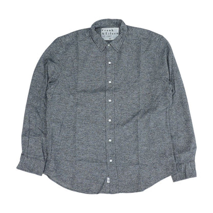 Gray Solid Long Sleeve Button Down