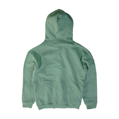 Green Solid Hoodie Pullover