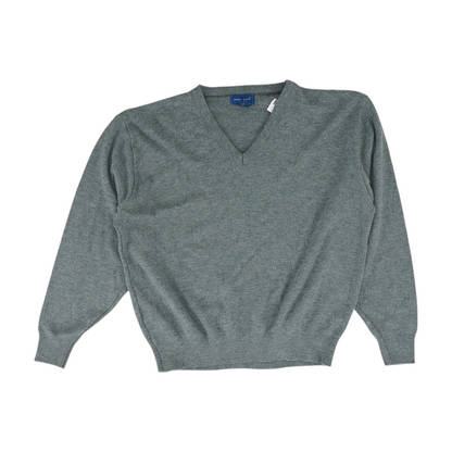 Gray Solid Pullover Sweater