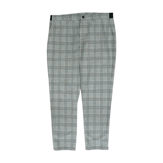 Blue Plaid Regular Pants