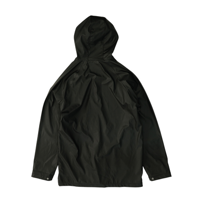 Black Solid Rain Jacket