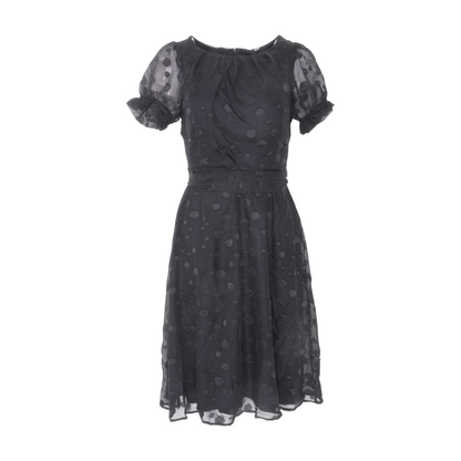 Black Polka Dot Midi Dress
