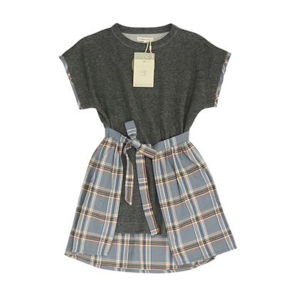 Gray Color Block Dress